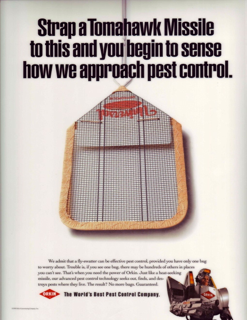  Once The Exterminator became just a logo, the ad space was freed up to say something fun, interesting, and engaging. 